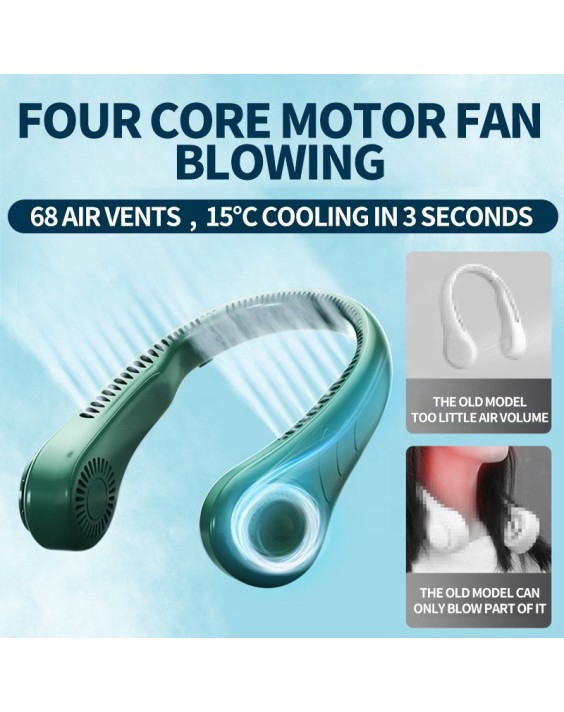 Portable Neck Fan with Multi-Level Adjustment