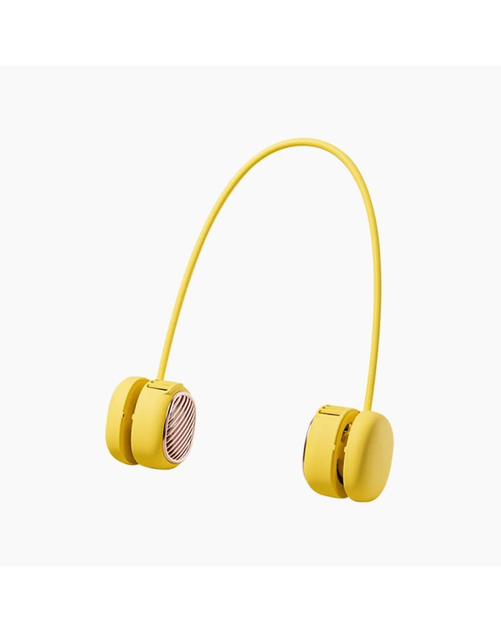 Yellow Silent Ring-style Neck Fan