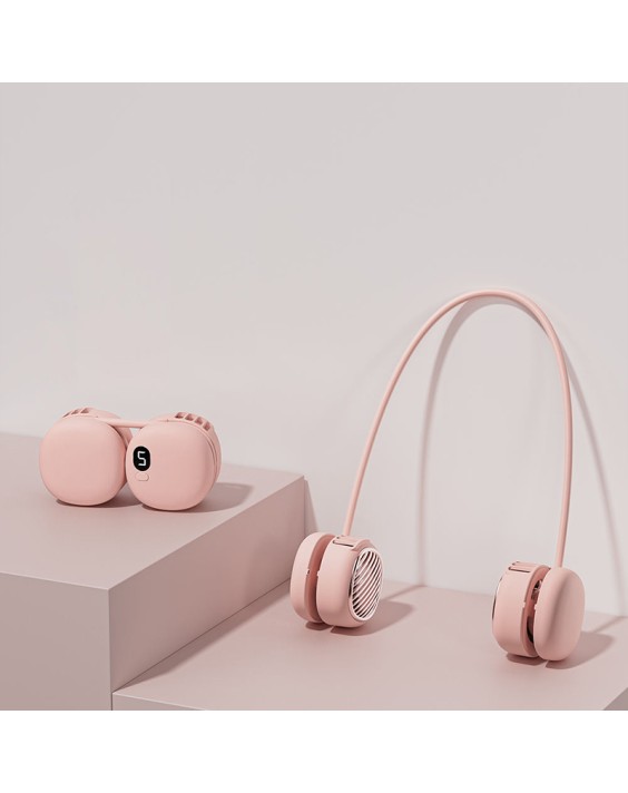 Yellow Silent Ring-style Neck Fan