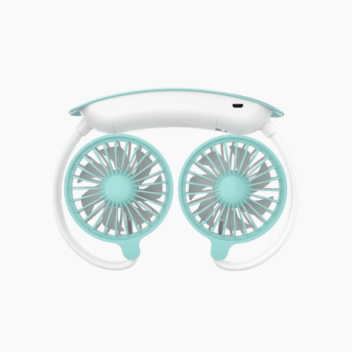 Two-Tone Simple and Convenient Neck-Hanging Fan