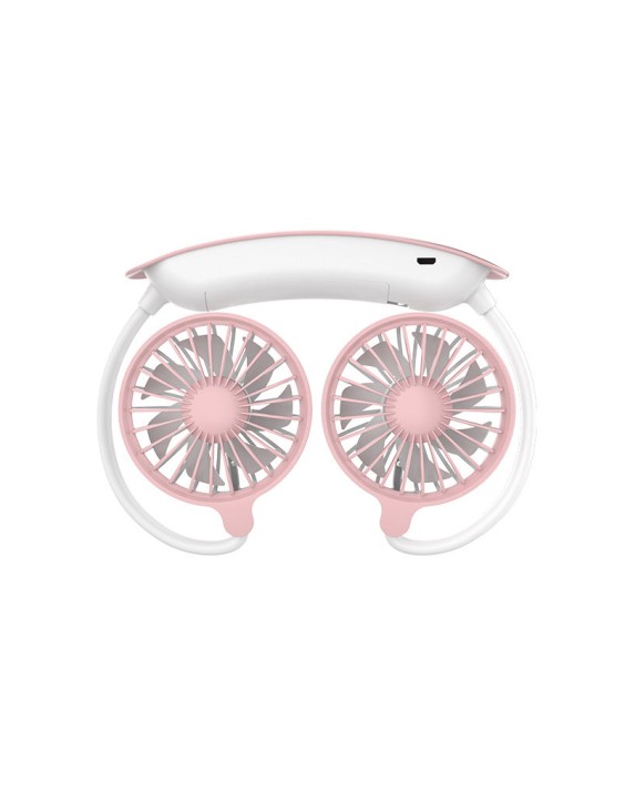 Two-Tone Simple and Convenient Neck-Hanging Fan