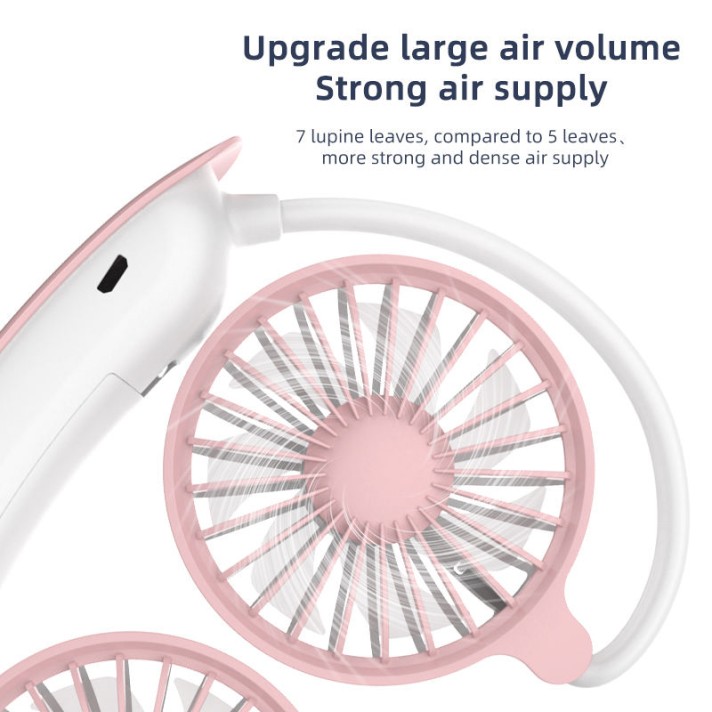Two-Tone Simple and Convenient Neck-Hanging Fan Two-Tone Simple and Convenient Neck-Hanging Fan