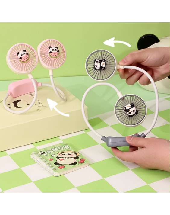 Cute Panda Portable Fan with Powerful Airflow