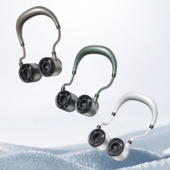 Bladeless Neck Fan with Digital Display