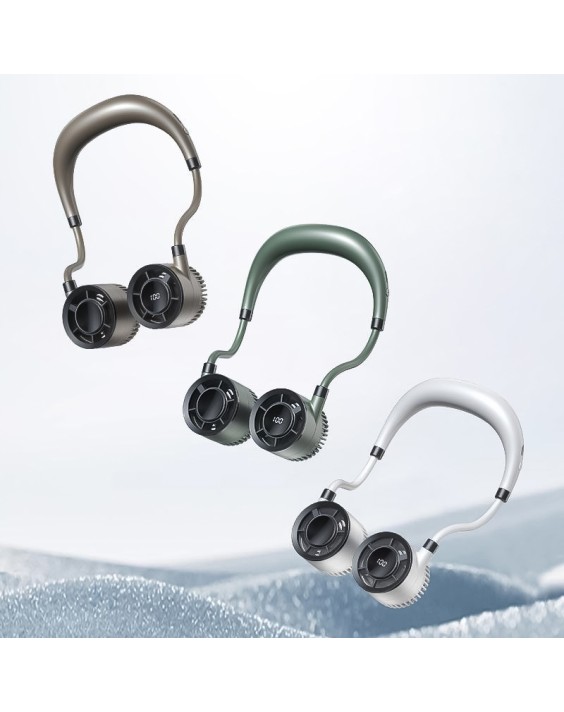 Bladeless Neck Fan with Digital Display