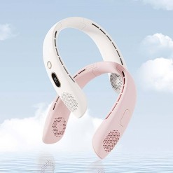 Foldable Neck Fan with LED Digital Display