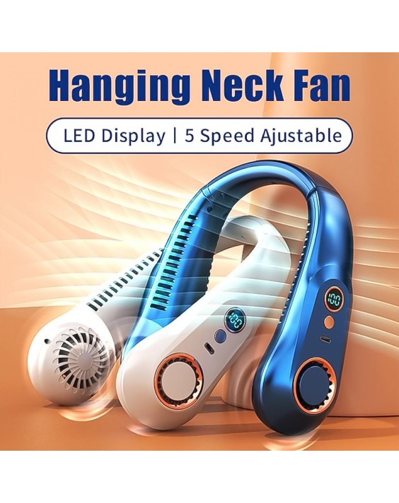 Bladeless USB Foldable Fan with Digital Display