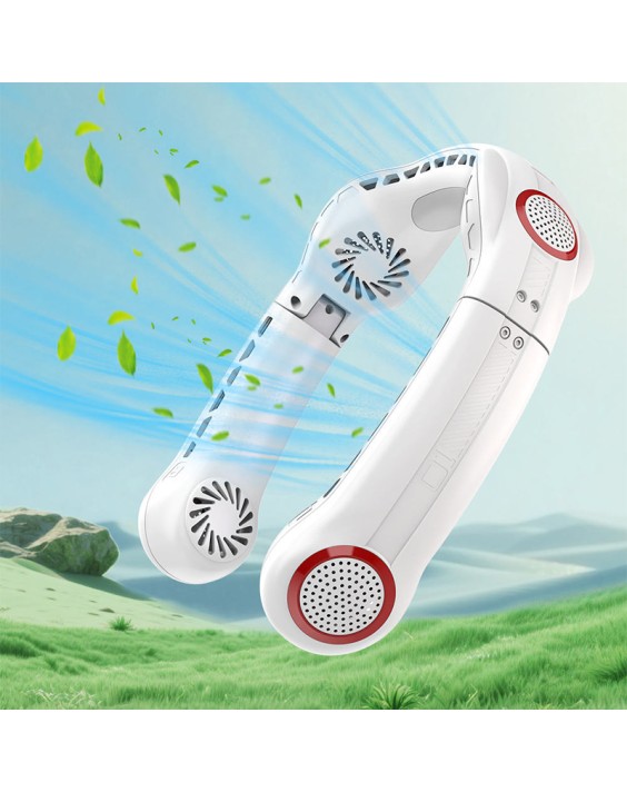 4000mAh Foldable Neck Fan with 3 Speed Settings