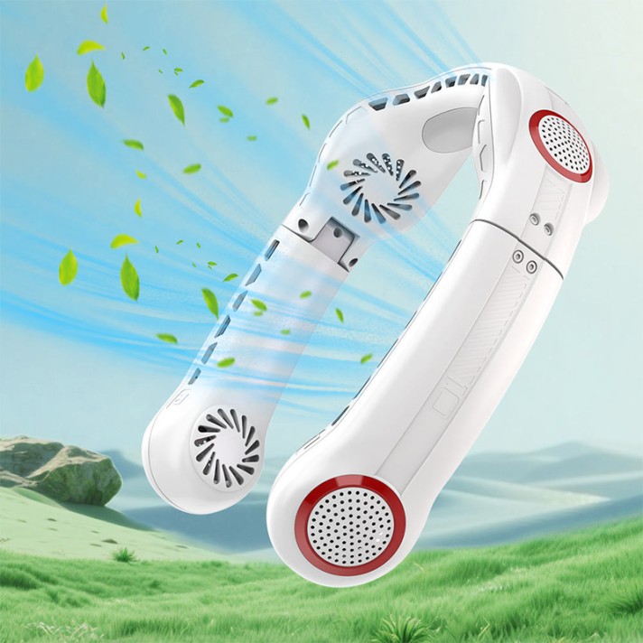 4000mAh Foldable Neck Fan with 3 Speed Settings 4000mAh Foldable Neck Fan with 3 Speed Settings