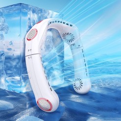 4000mAh Foldable Neck Fan with 3 Speed Settings