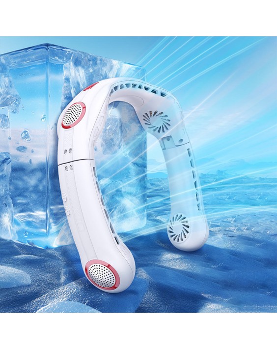 4000mAh Foldable Neck Fan with 3 Speed Settings