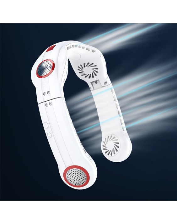 4000mAh Foldable Neck Fan with 3 Speed Settings