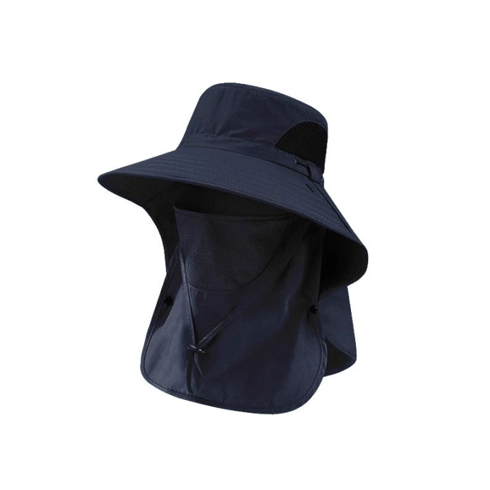 Quick-Drying Sun Hat with Neck Flap and Water-Resistant Coating