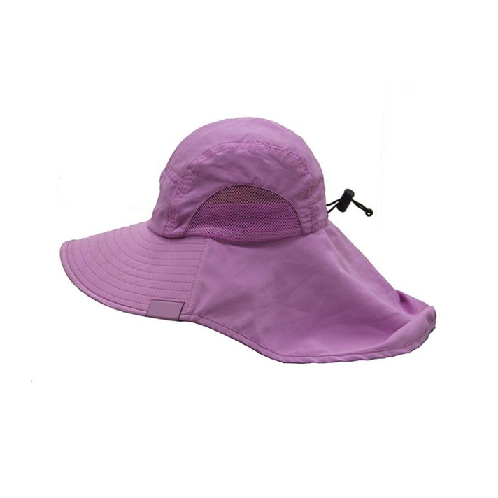 Purple Wide-Brimmed Anti-UV Sun Hat