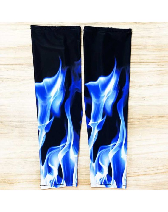 Color-blocked cooling UV-protective sleeves