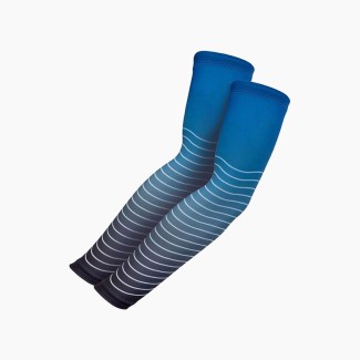 Breathable Striped Nylon Sun Protection Arm Sleeves