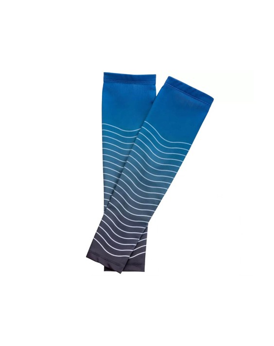 Breathable Striped Nylon Sun Protection Arm Sleeves