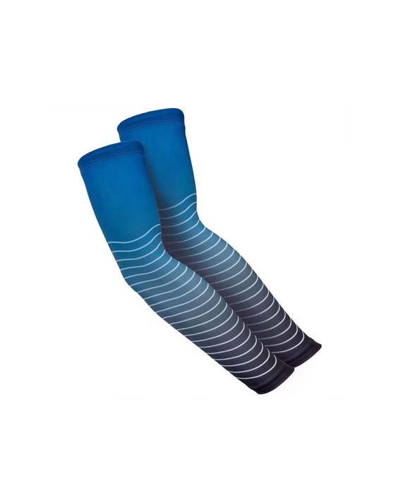 Breathable Striped Nylon Sun Protection Arm Sleeves