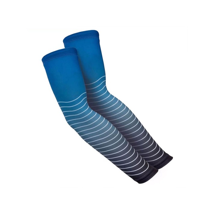 Breathable Striped Nylon Sun Protection Arm Sleeves