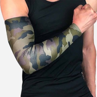 Non-slip green quick-drying sun protection sleeves