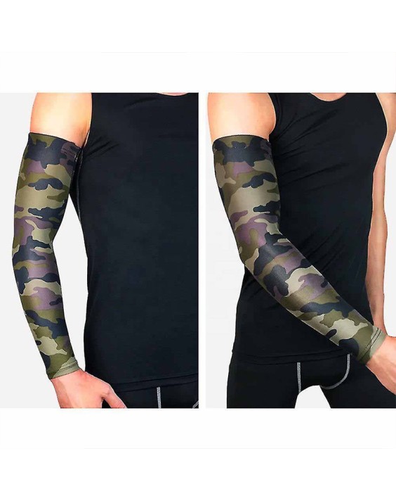 Non-slip green quick-drying sun protection sleeves