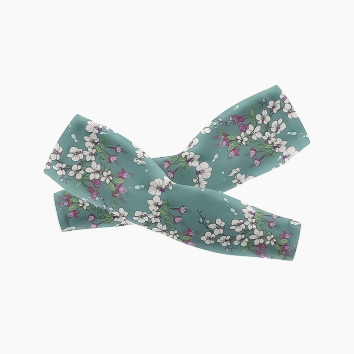 Green Printed Sun-Protection Sports Arm Sleeves