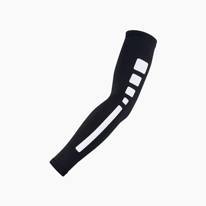 Color-Block Abrasion-Resistant Compression Sun Protection Arm Sleeves