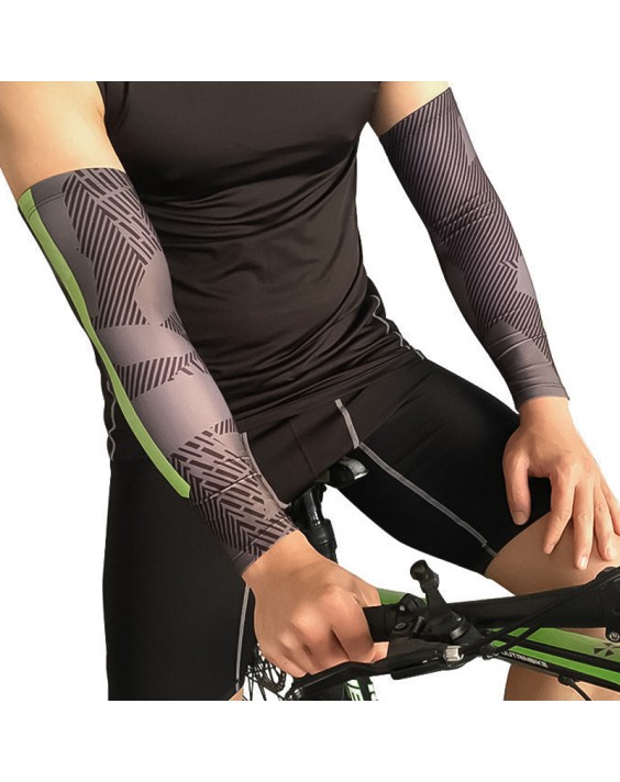 Polyester Anti-UV Striped Arm Sleeves