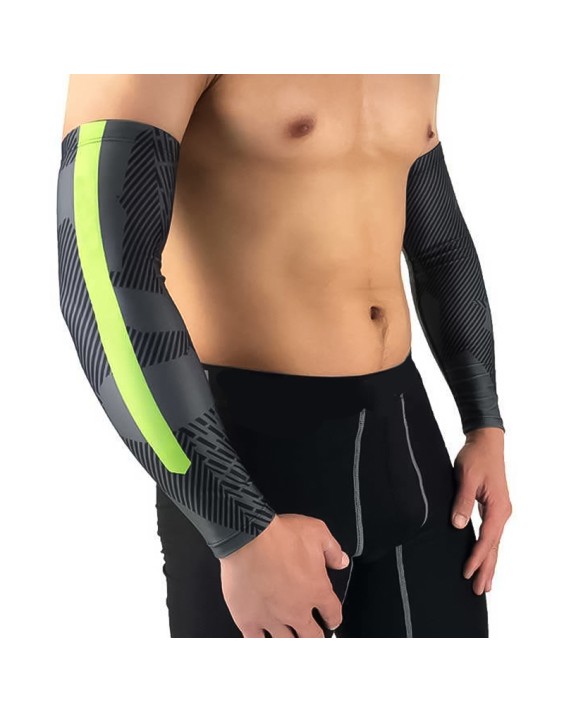 Polyester Anti-UV Striped Arm Sleeves